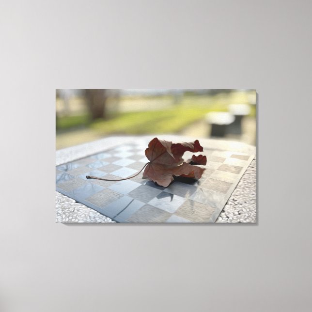 A chess lesson canvas print (Front)