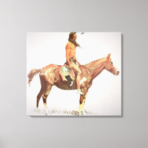 A Cheyenne Brave, 1901 (colour litho) Canvas Print