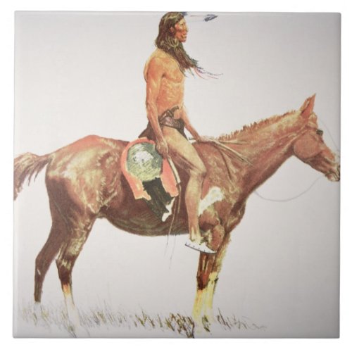 A Cheyenne Brave 1901 colour litho Ceramic Tile