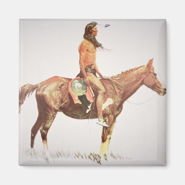 A Cheyenne Brave, 1901 (colour litho) Magnet (Front)