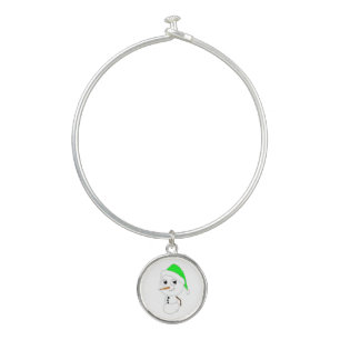 a chibi snowman  bangle bracelet