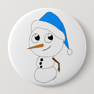 a chibi snowman button