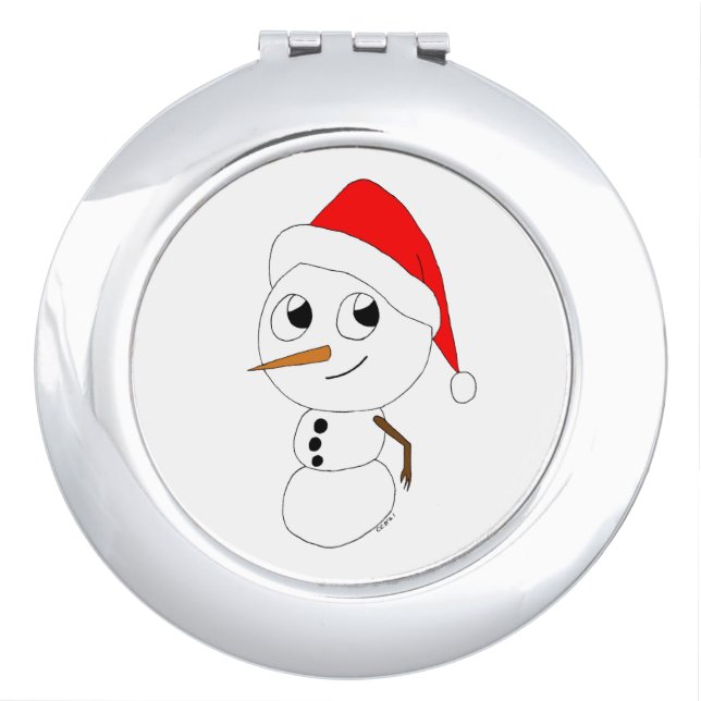 a chibi snowman    compact mirror (Front)