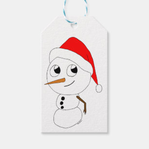 a chibi snowman gift tags