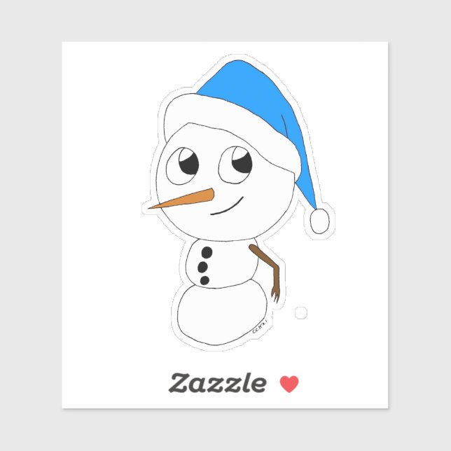 a chibi snowman    sticker (Sheet)