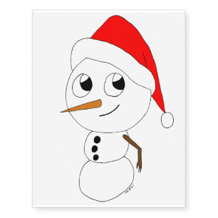 a chibi snowman temporary tattoos