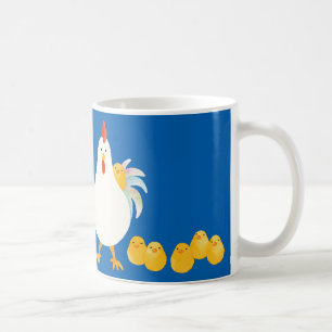 A chicken and chicks (Watercolor) Coffee Mug