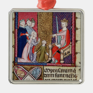 A Child and her Mother Appearing Metal Ornament