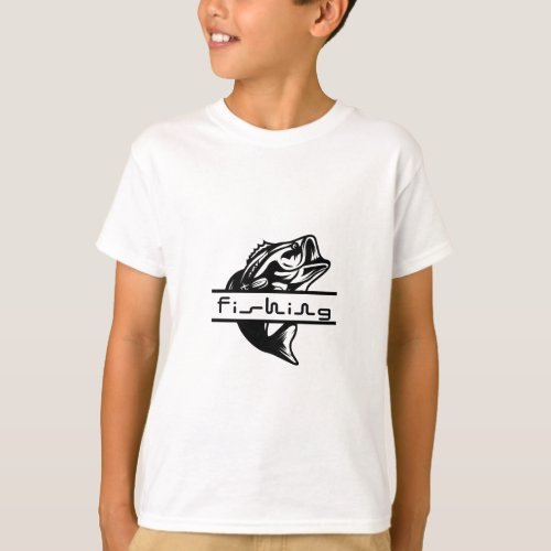 A child catches fish T_Shirt