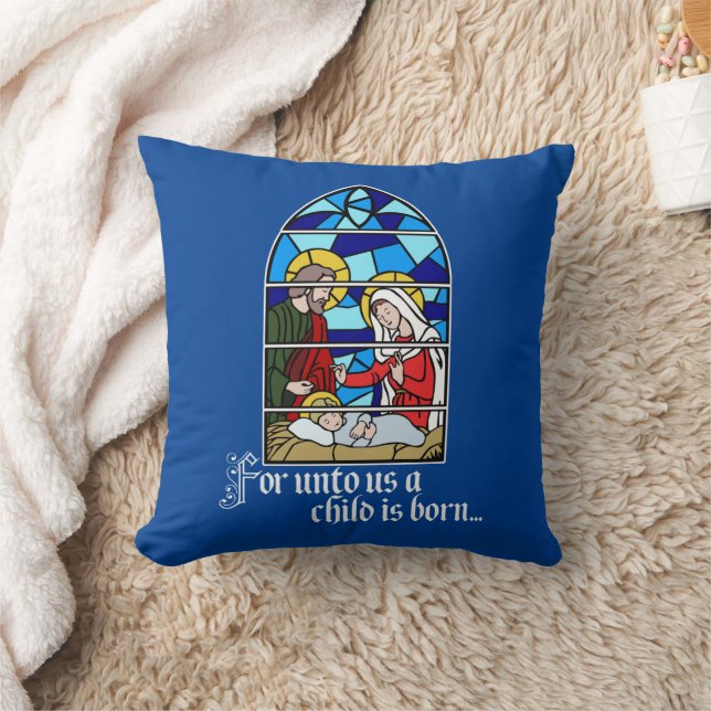 A Child is born Throw Pillow (Blanket)