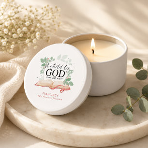 A Child of God Baby Shower Mini Candle Favors