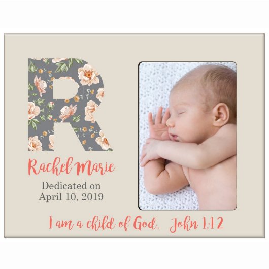 A Child of God Flowers Ivory Picture Frame (Front)