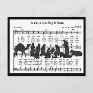 A Child This Day is Born Postcard