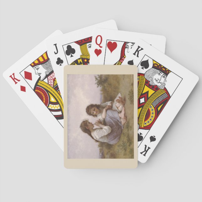 A Childhood Idyll by Bouguereau Playing Cards (Back)