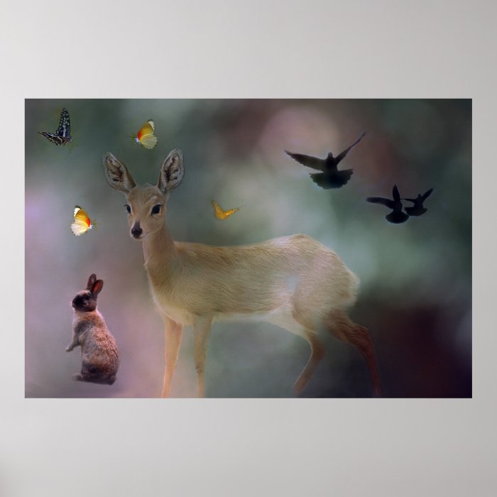 A child's forest fantasy print