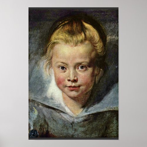 A ChildS Head Portrait Of Clara Serena Rubens Poster