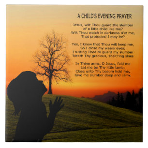 A CHILD'S PRAYER AT SUNSET TILE