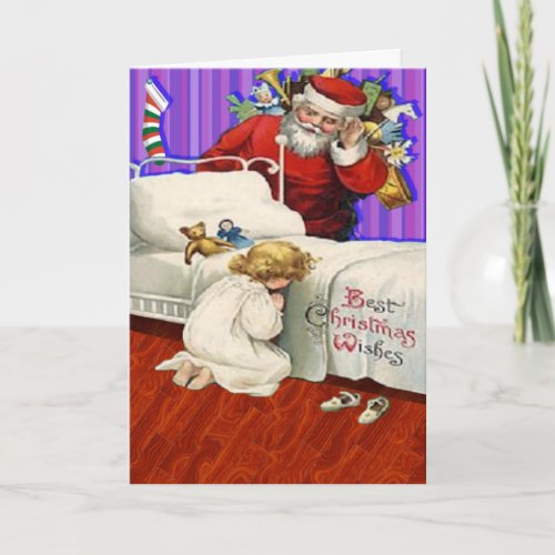 A Childs Prayer for Christmas Holiday Card