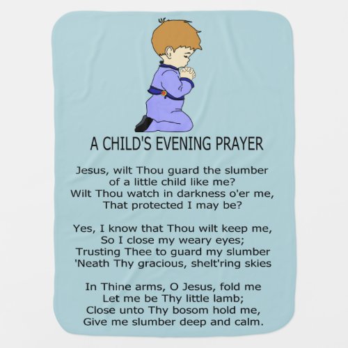 A CHILDS PRAYER SWADDLE BLANKET