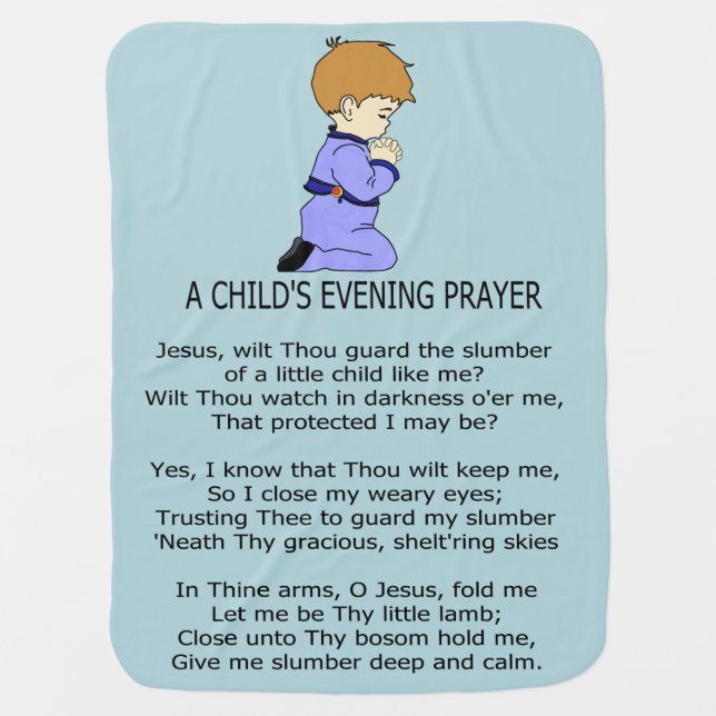 A CHILD'S PRAYER SWADDLE BLANKET (Front)