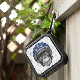 A Chimpanzee Motorcycle Rider Bluetooth Speaker