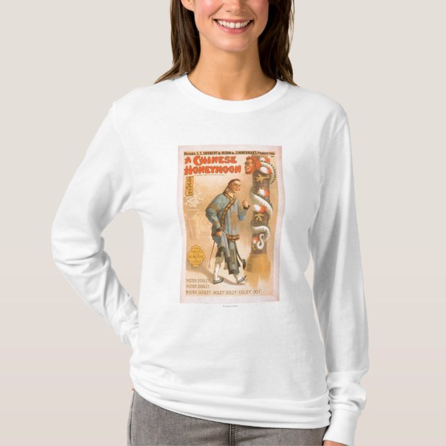 "A Chinese Honeymoon" Theatrical Play Poster T-Shirt (Front)