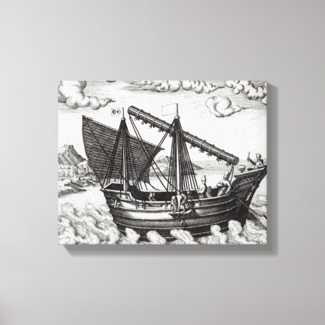 A Chinese Junk Canvas Print (Front)