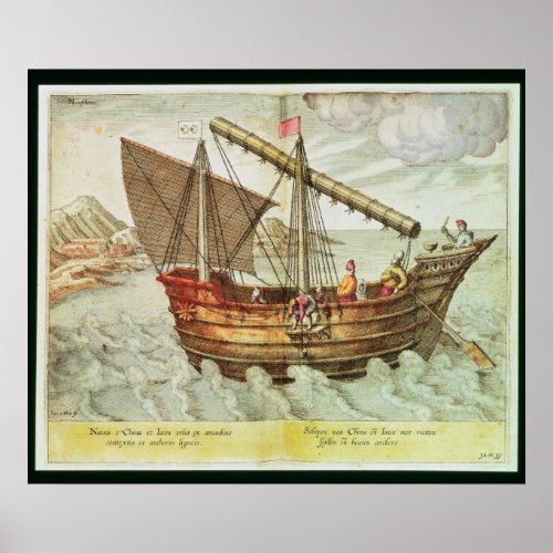 A Chinese Junk Poster
