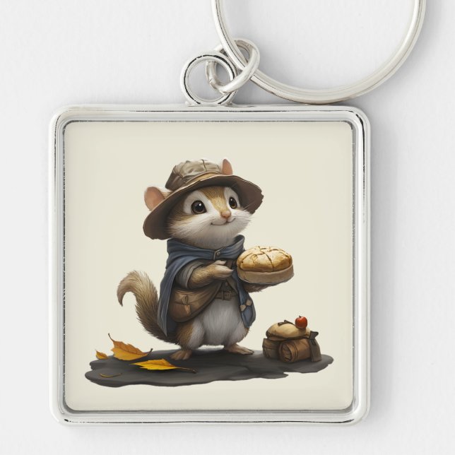 A Chipmunk off the Old Block Keychain (Front)