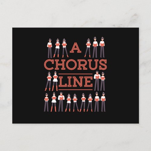 A Chorus Line Choir Music Singer Musician Gift Postcard