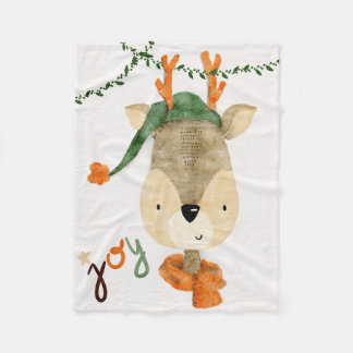 A Christmas blanket is looking for a baby to wrap.