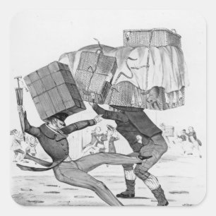 A Christmas Box, 1836 Square Sticker