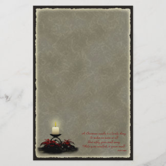 A Christmas Candle Stationery