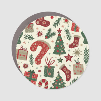a Christmas car magnet