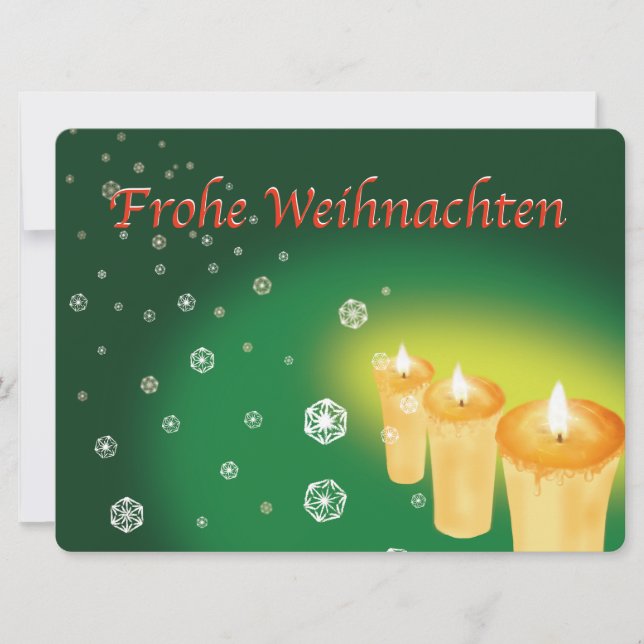 A Christmas card (Frohe Weichten) with a pattern o (Front)