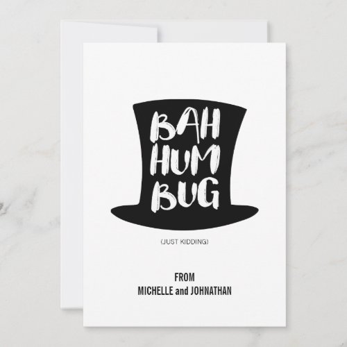 A Christmas Carol Bah Humbug Holiday Card