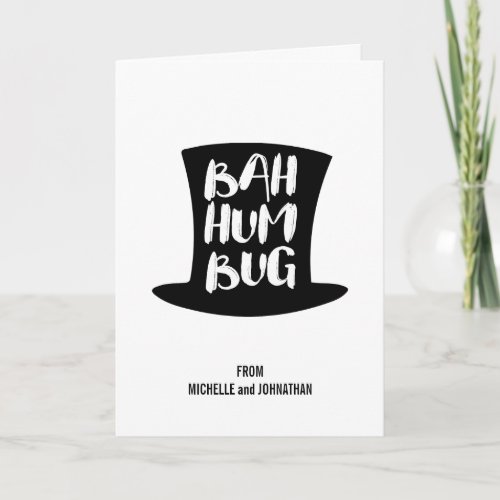 A Christmas Carol Bah Humbug Holiday Greeting Card