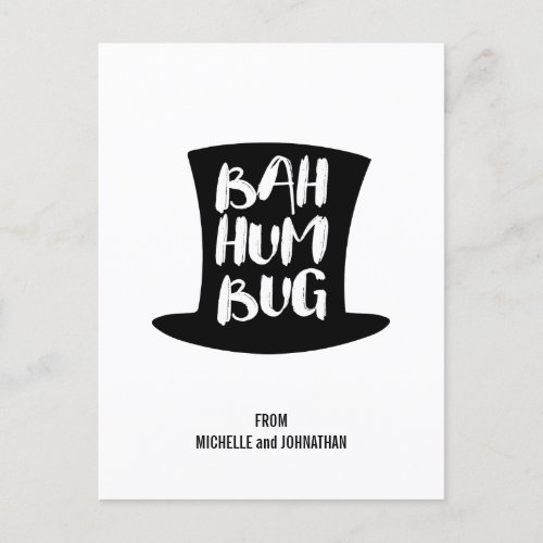 A Christmas Carol Bah Humbug Holiday Postcard