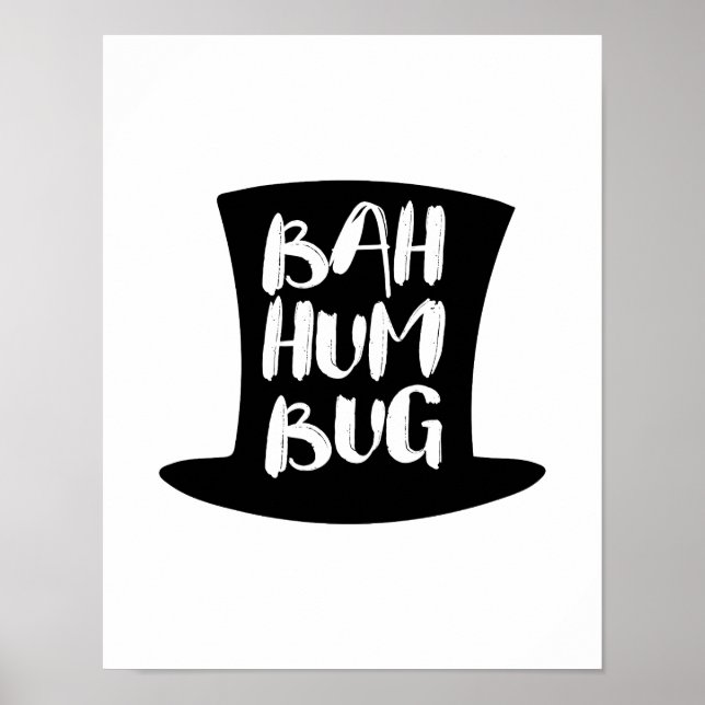 A Christmas Carol Bah Humbug Holiday Poster Sign (Front)