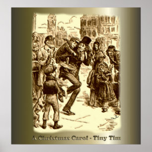 "A Christmas Carol" "Bob Cratchit and Tiny Tim" "T Poster