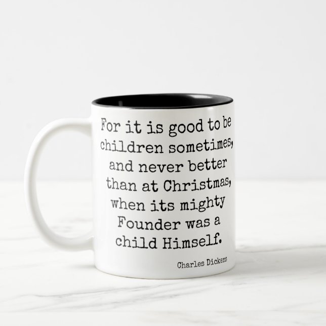 A christmas carol charles dickens book reader quot Two-Tone coffee mug (Left)