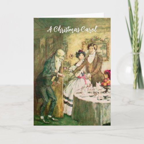 A Christmas Carol Dickens Scrooge Vintage Card