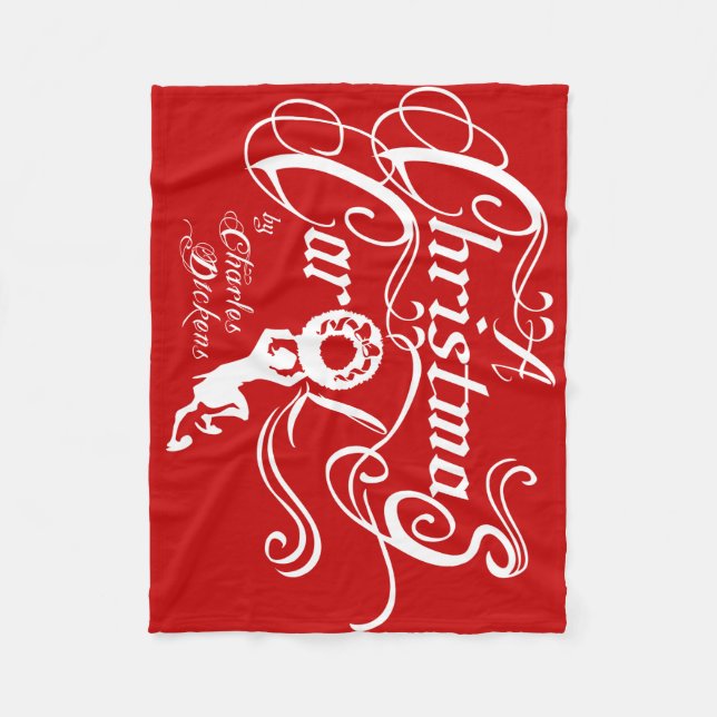 A Christmas Carol Fleece Blanket (Front)