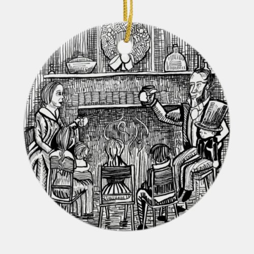 A Christmas Carol Founder of the Feast Ceramic Ornament