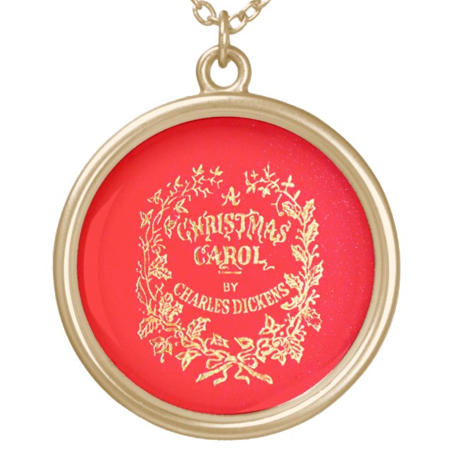 A Christmas Carol | Gold Plated Necklace (Front)