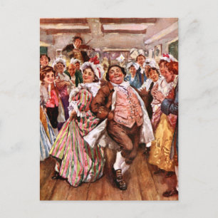 A Christmas Carol: Mr. & Mrs. Fizziwig Postcard