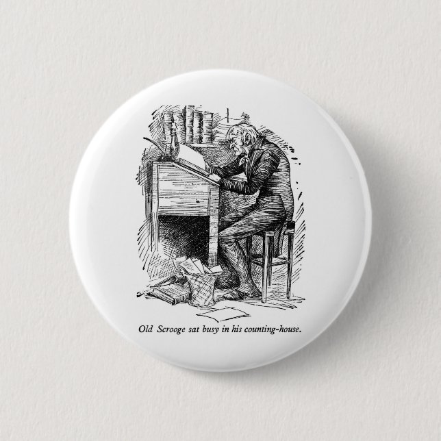 A Christmas Carol Pinback Button (Front)
