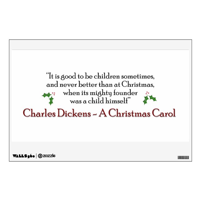 A Christmas Carol Quote Decal (Front)