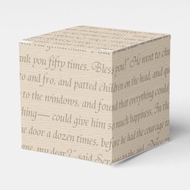 A Christmas Carol Quote Favor Boxes (Front Side)