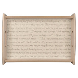 A Christmas Carol Quote Serving Tray